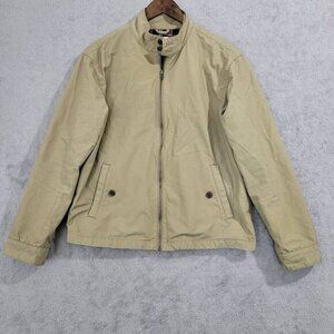 Flint And Tinder Mens Cotton Jacket M Plaid Lining Mock neck‎ Full Zip